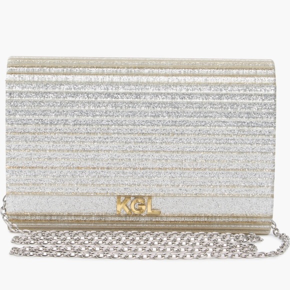 Kurt Geiger Party Glitter Envelope Clutch - Picture 3 of 12